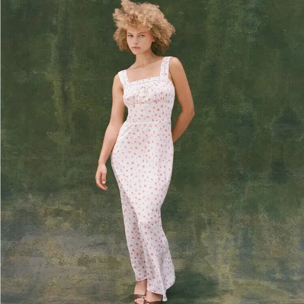BRAND NEW WITH TAGS Realisation Par Dharma Dress in Baby Rose Print XS